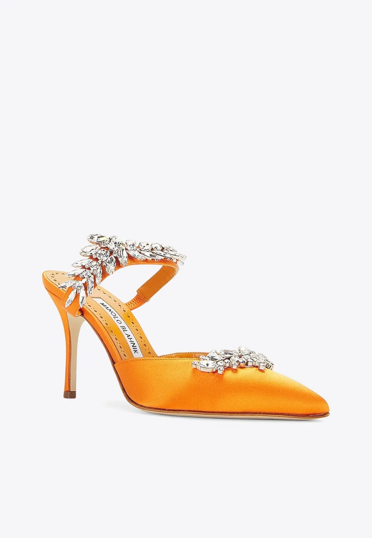 Lurum 90 Leather Crystal-Embellished Mules