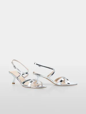 Marc Cain Silver Sandals with kitten heels
