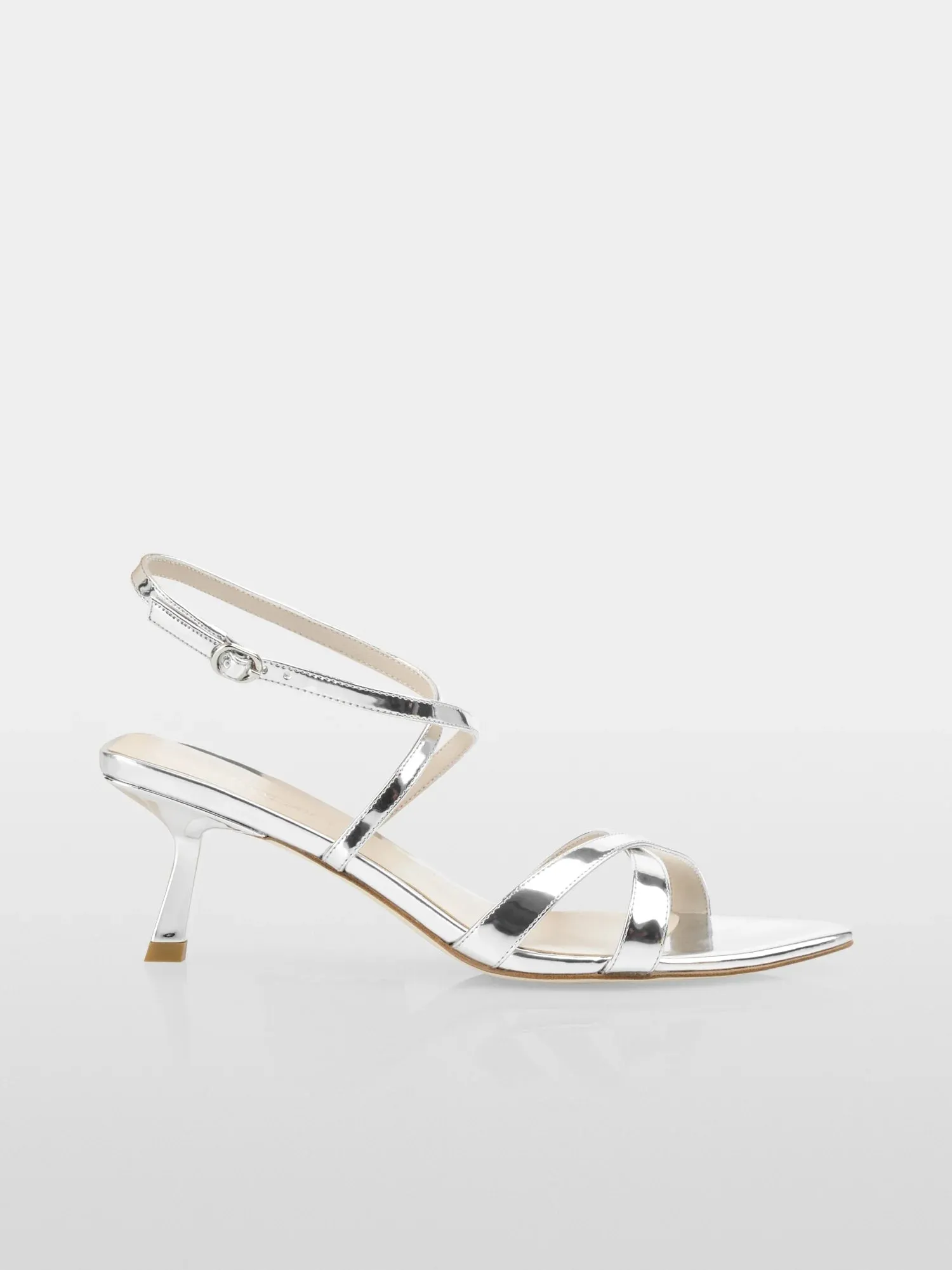 Marc Cain Silver Sandals with kitten heels
