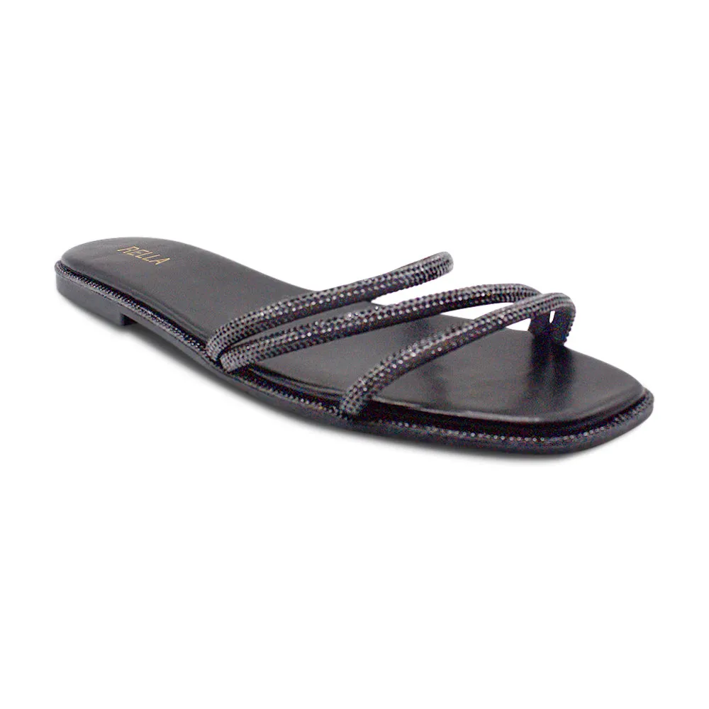 Marisa Flat Sandal - Black