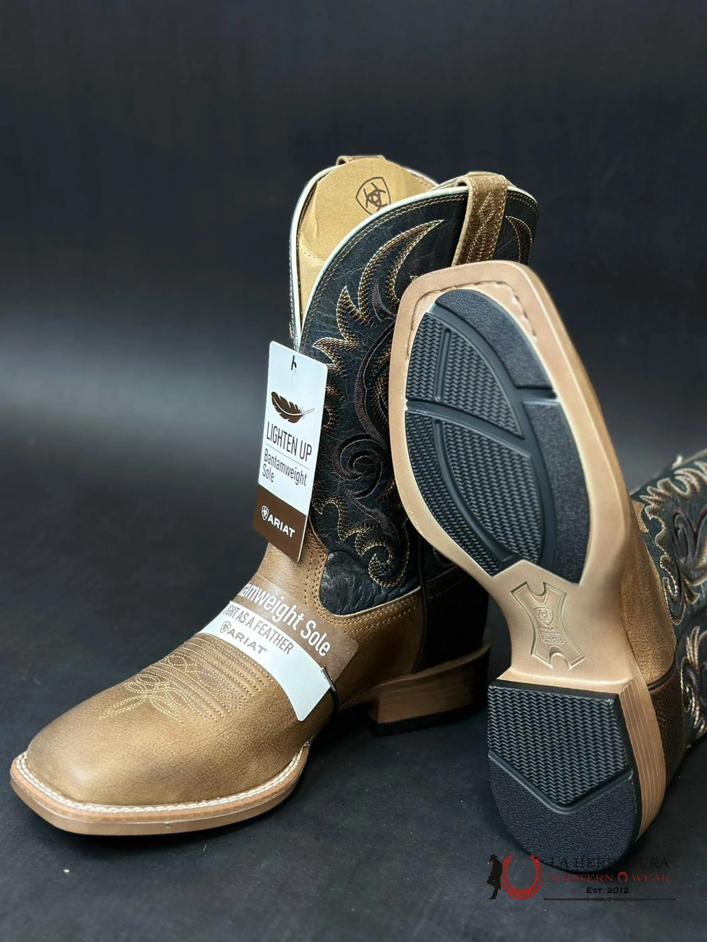 MENS ARIAT LASCO ULTRA LIGHT TAN & SMOKEY BLUE- 6830