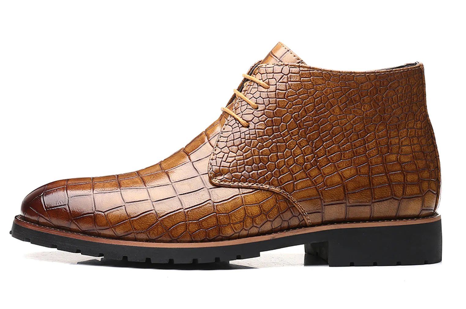 Men's Embossed Casual Boots
