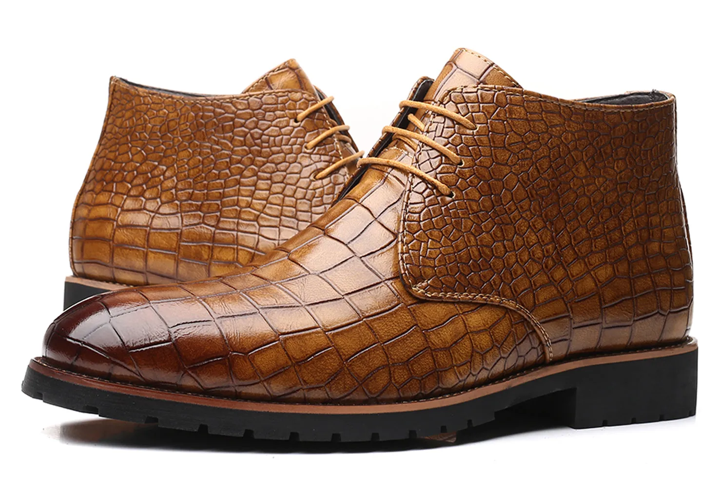 Men's Embossed Casual Boots
