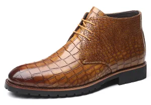 Men's Embossed Casual Boots