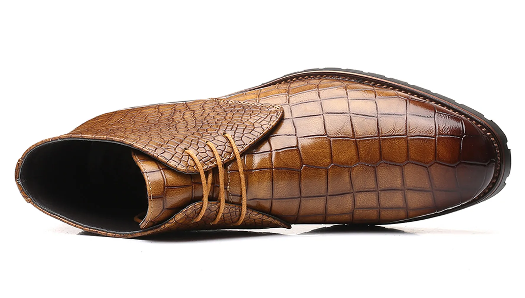 Men's Embossed Casual Boots