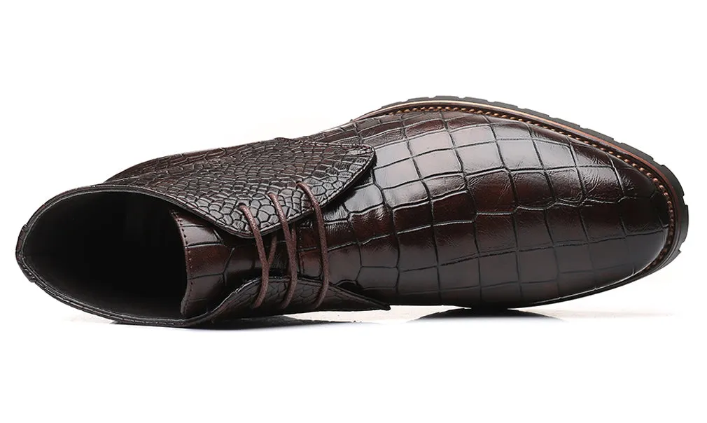 Men's Embossed Casual Boots