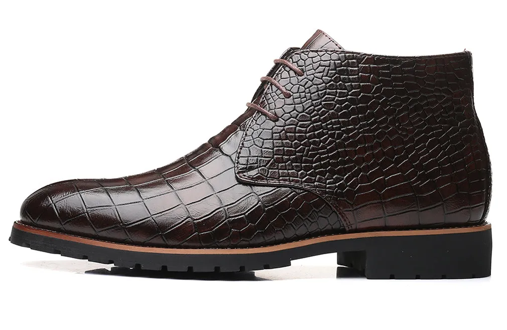 Men's Embossed Casual Boots