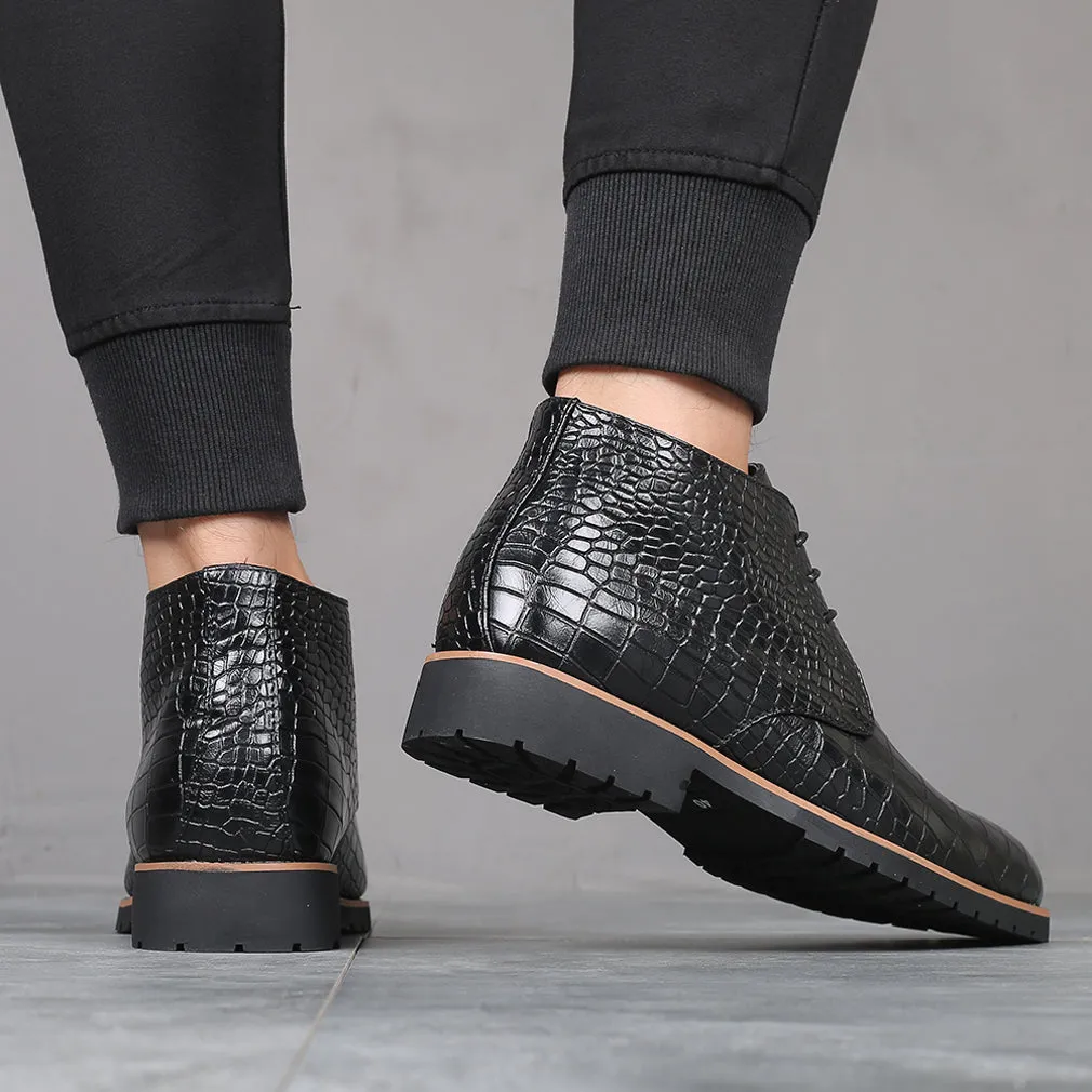 Men's Embossed Casual Boots
