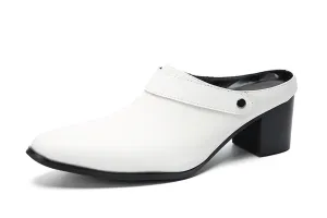 Men's High Heels Slippers Mules
