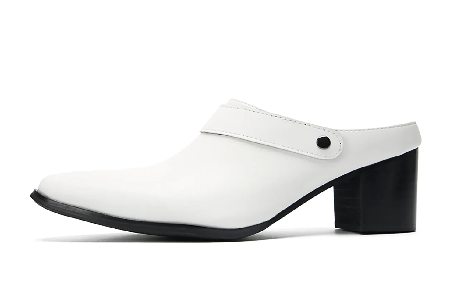 Men's High Heels Slippers Mules