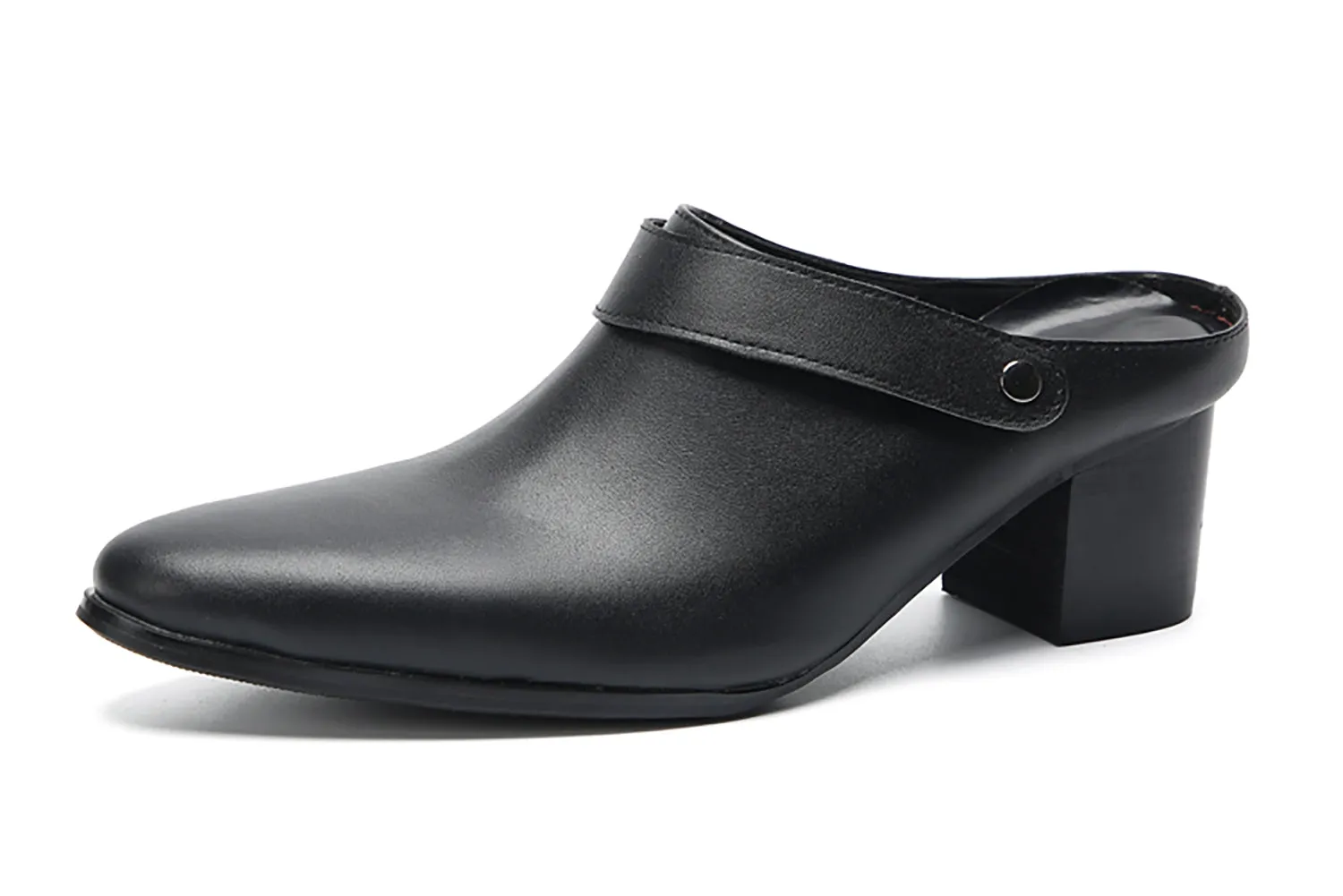 Men's High Heels Slippers Mules