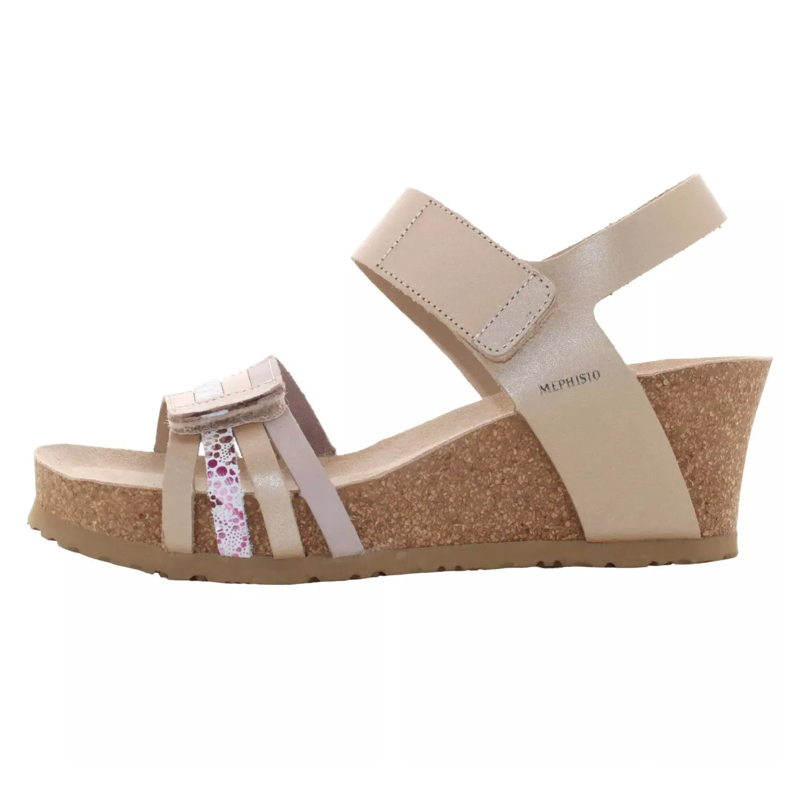 Mephisto Lucia Leather Women's Wedge Sole Sandals