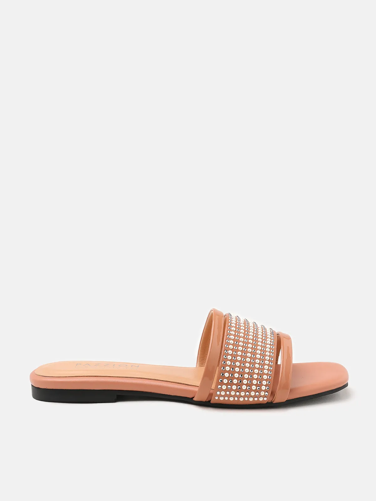 Metallic Strap Flats