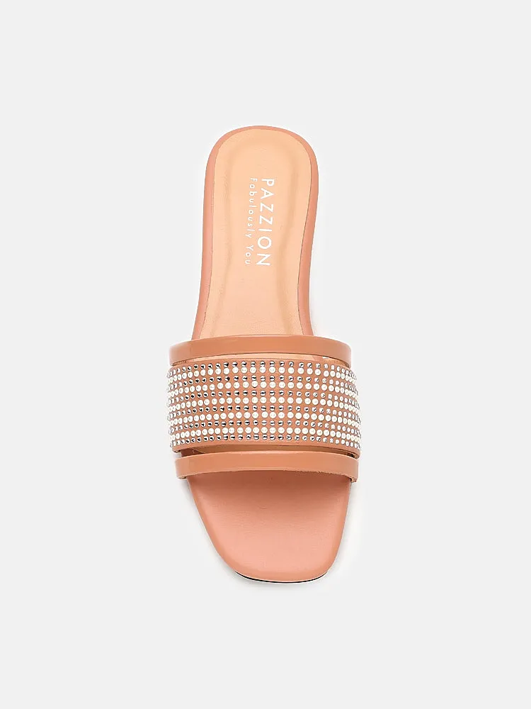 Metallic Strap Flats