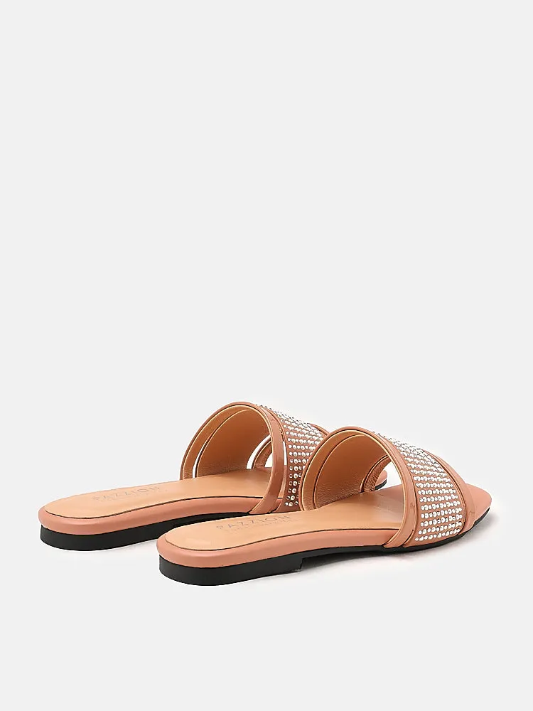 Metallic Strap Flats