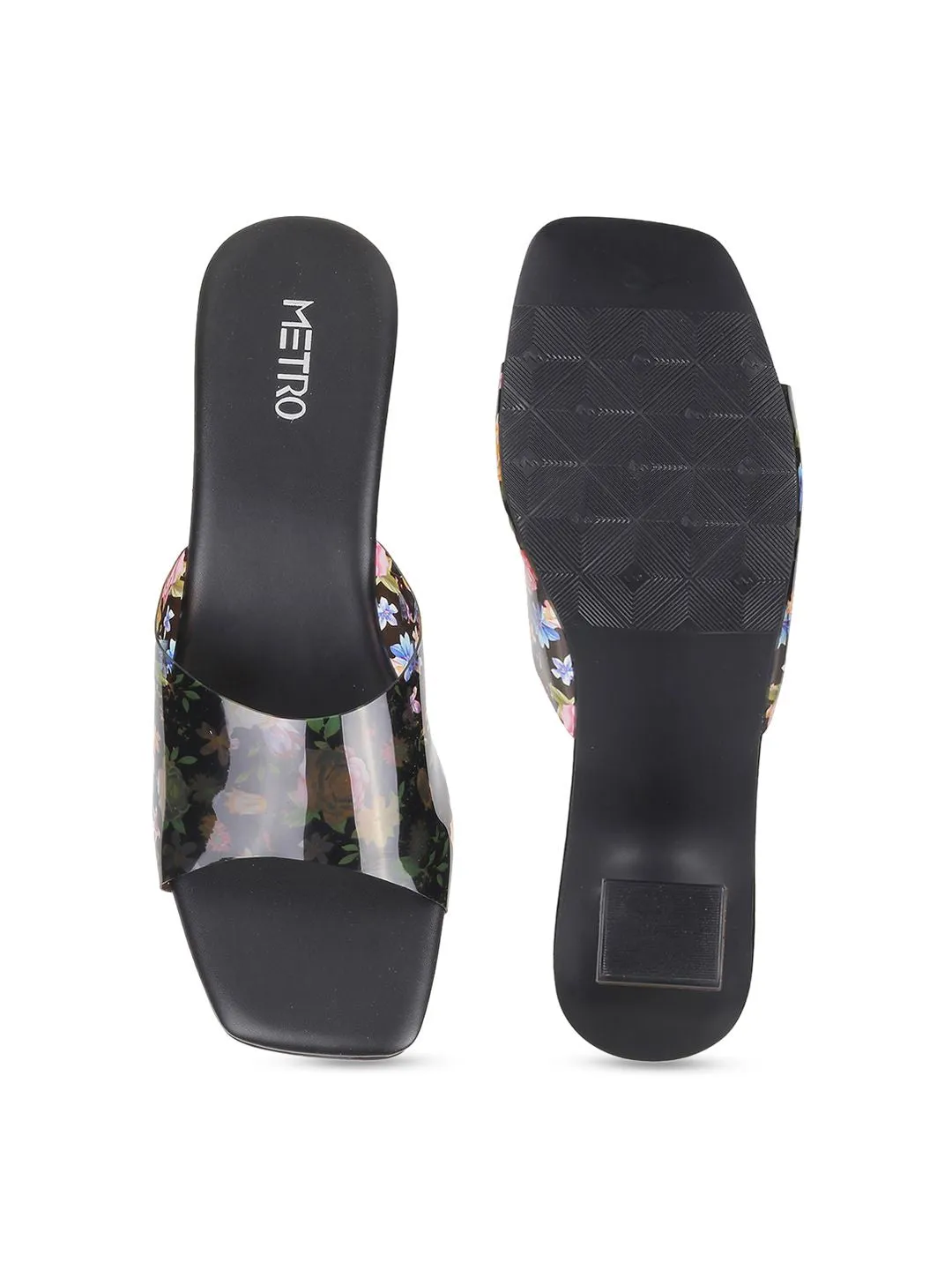 Metro Printed Block Heel Mules