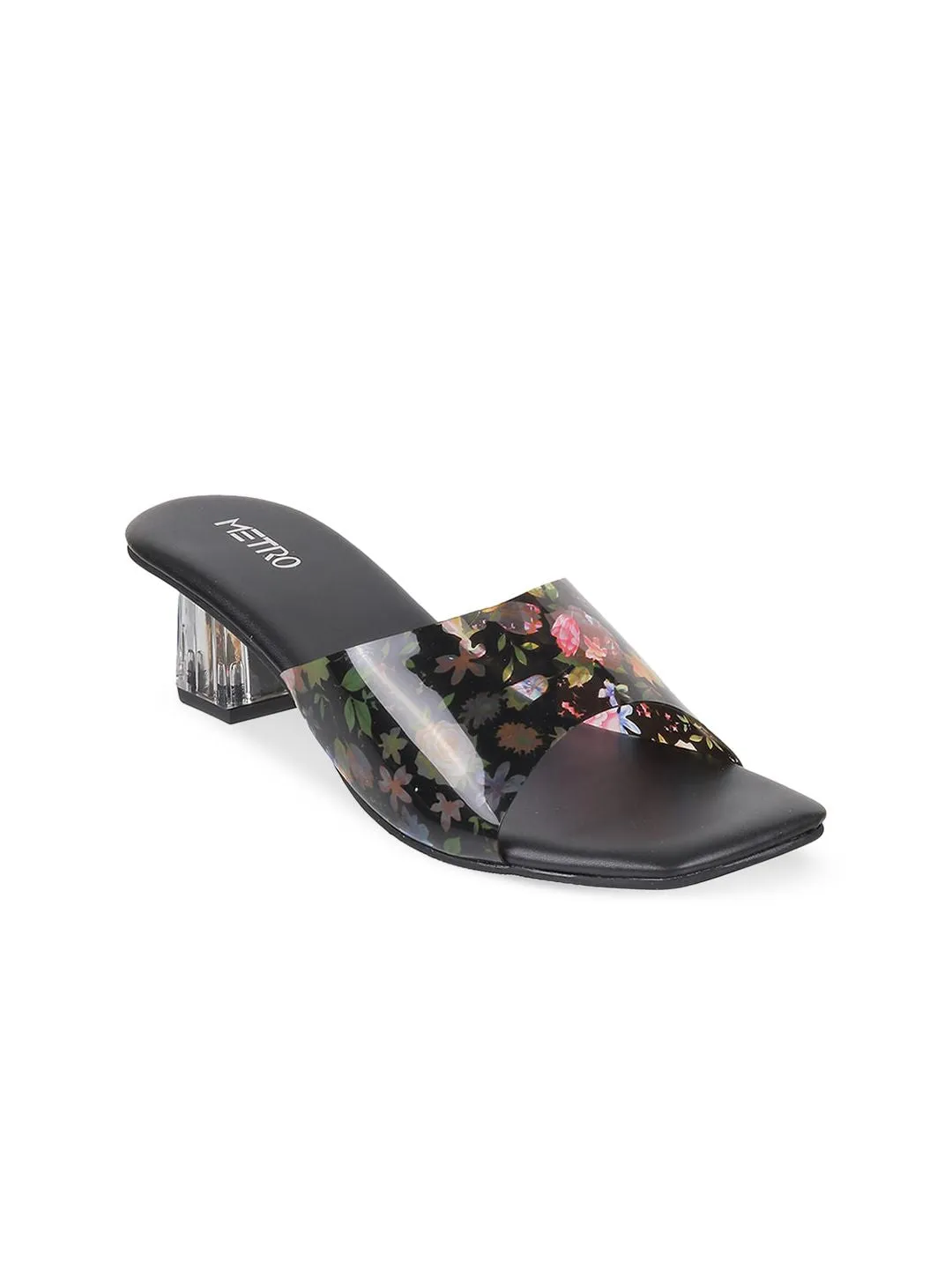 Metro Printed Block Heel Mules
