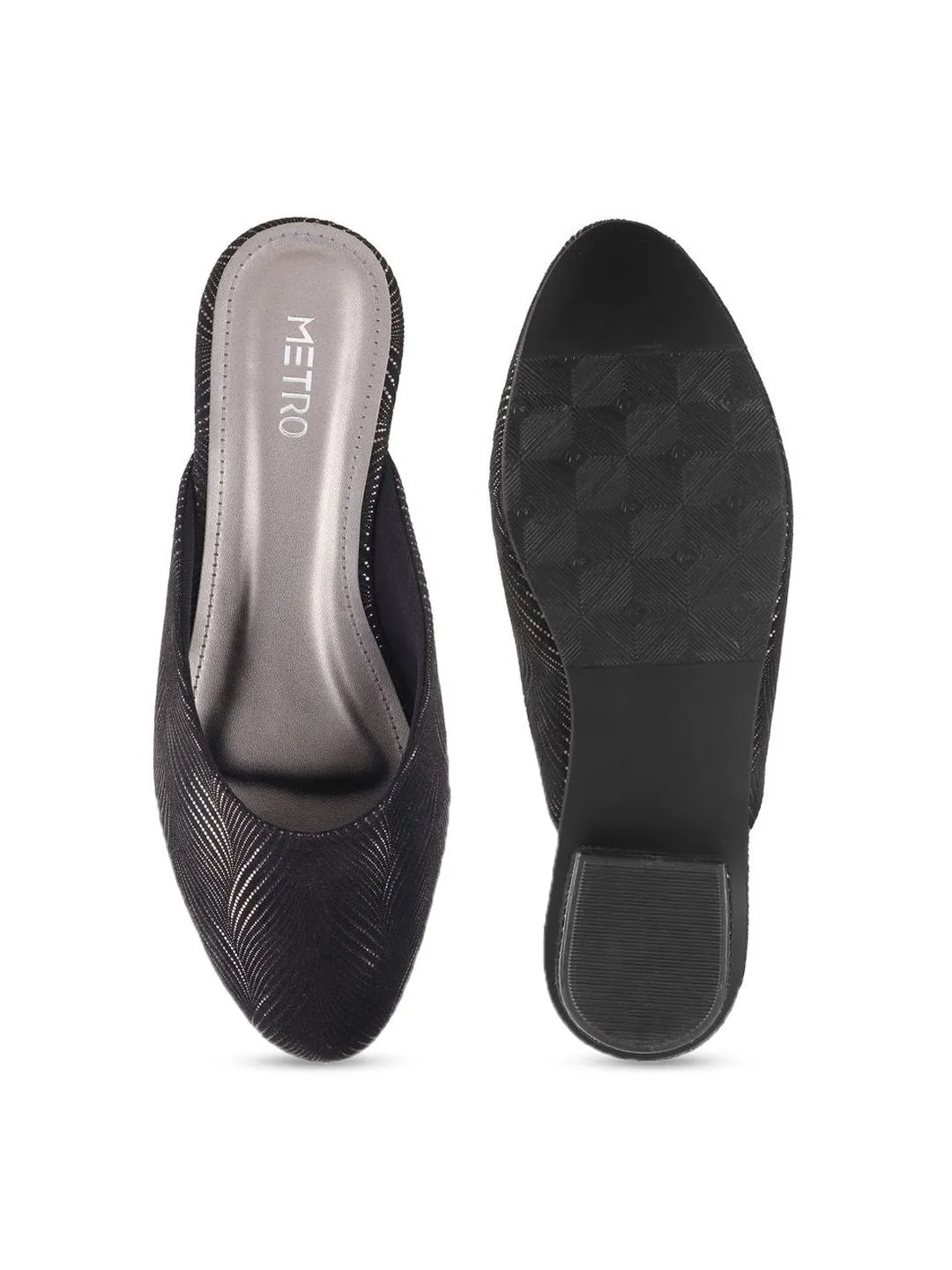 Metro Women Block Heel Mules