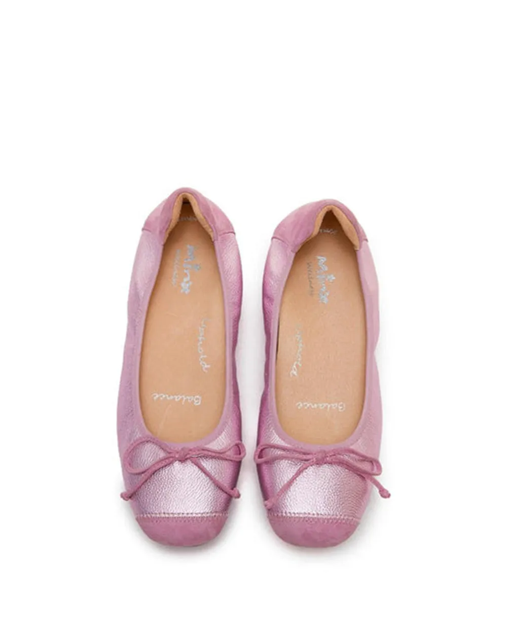 Minx Lyric Sweet Pink Metallic Combo Leather Ballet