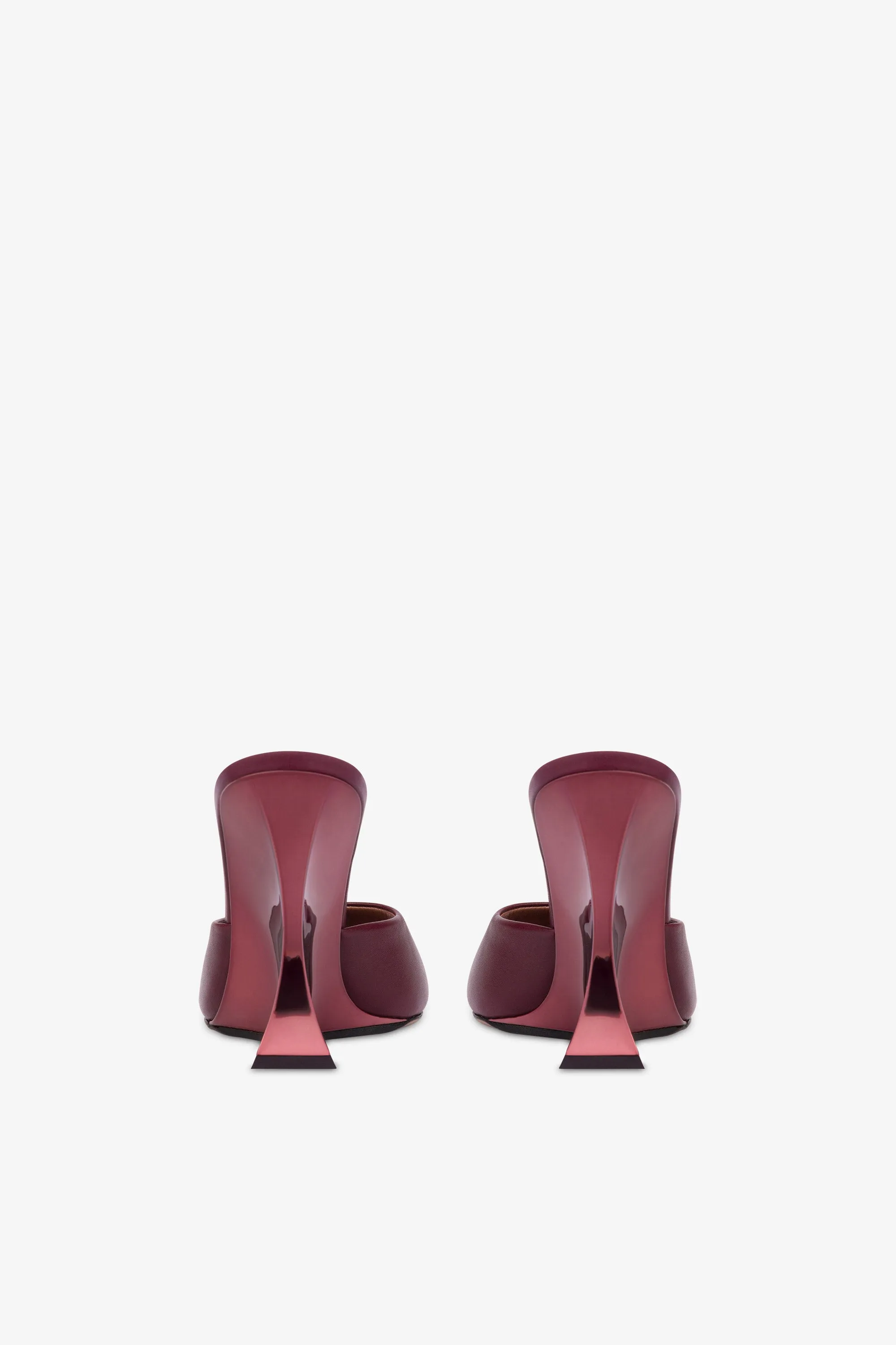 Mules in rouge noir leather