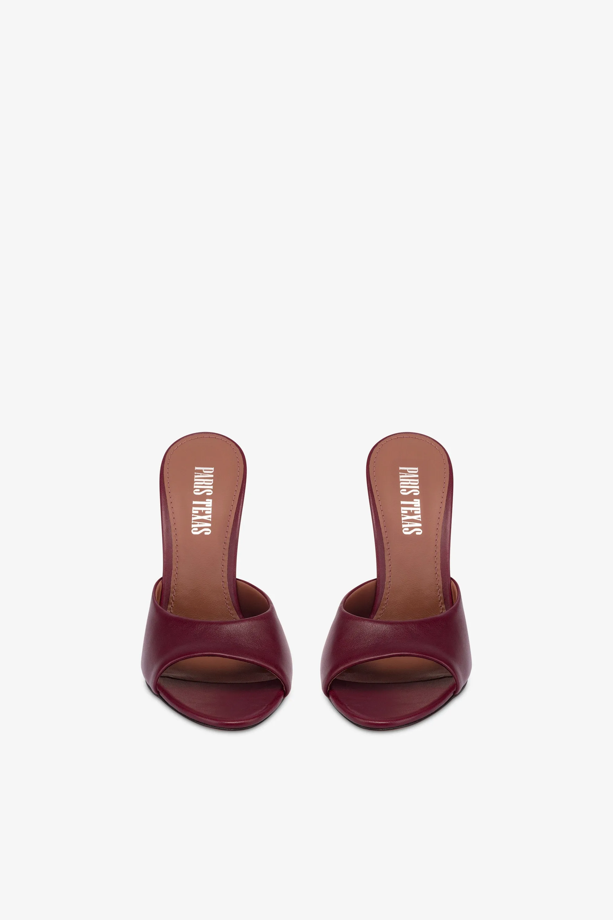 Mules in rouge noir leather