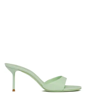 Mules Lidia 70 Open Toe Verde Acqua