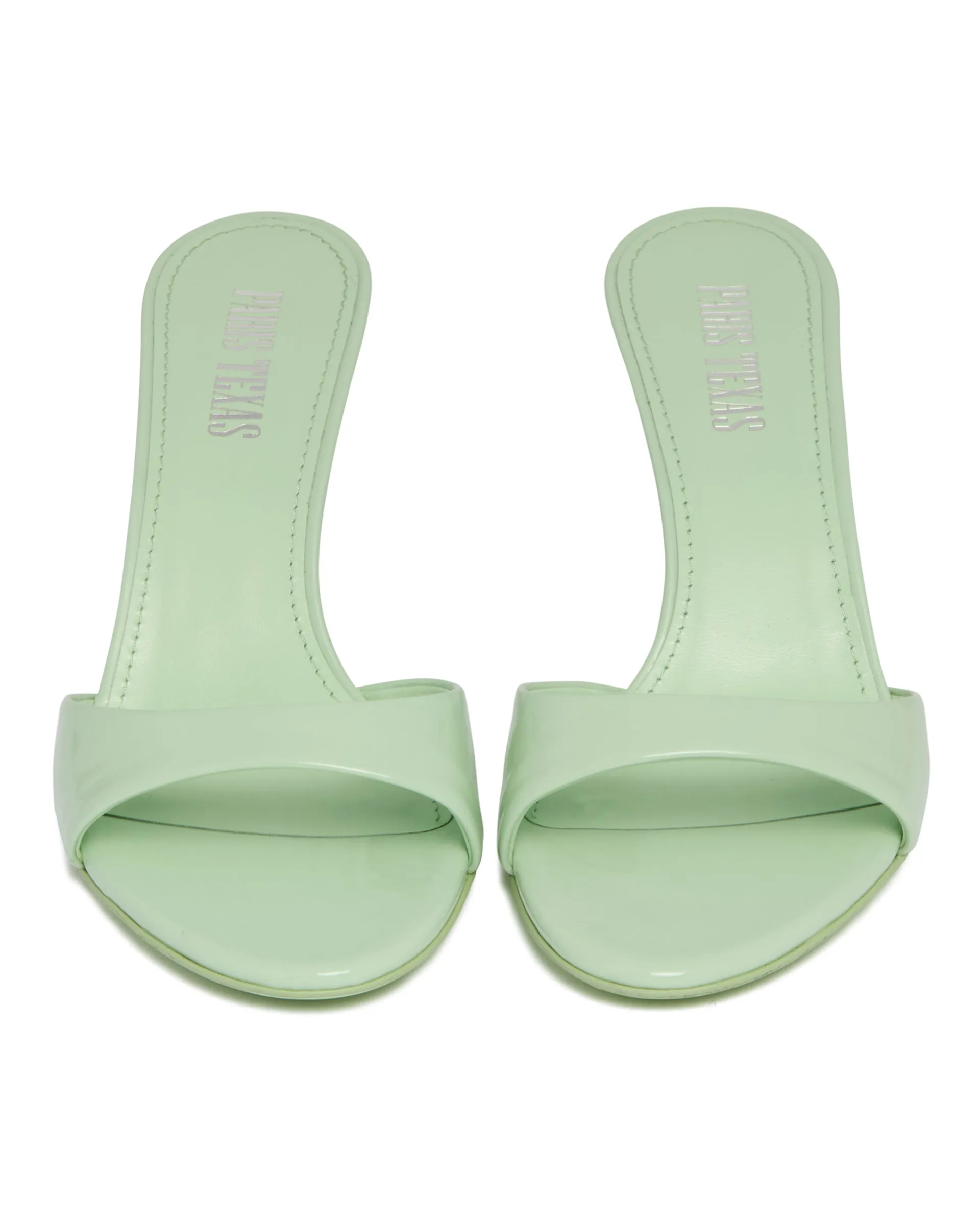 Mules Lidia 70 Open Toe Verde Acqua