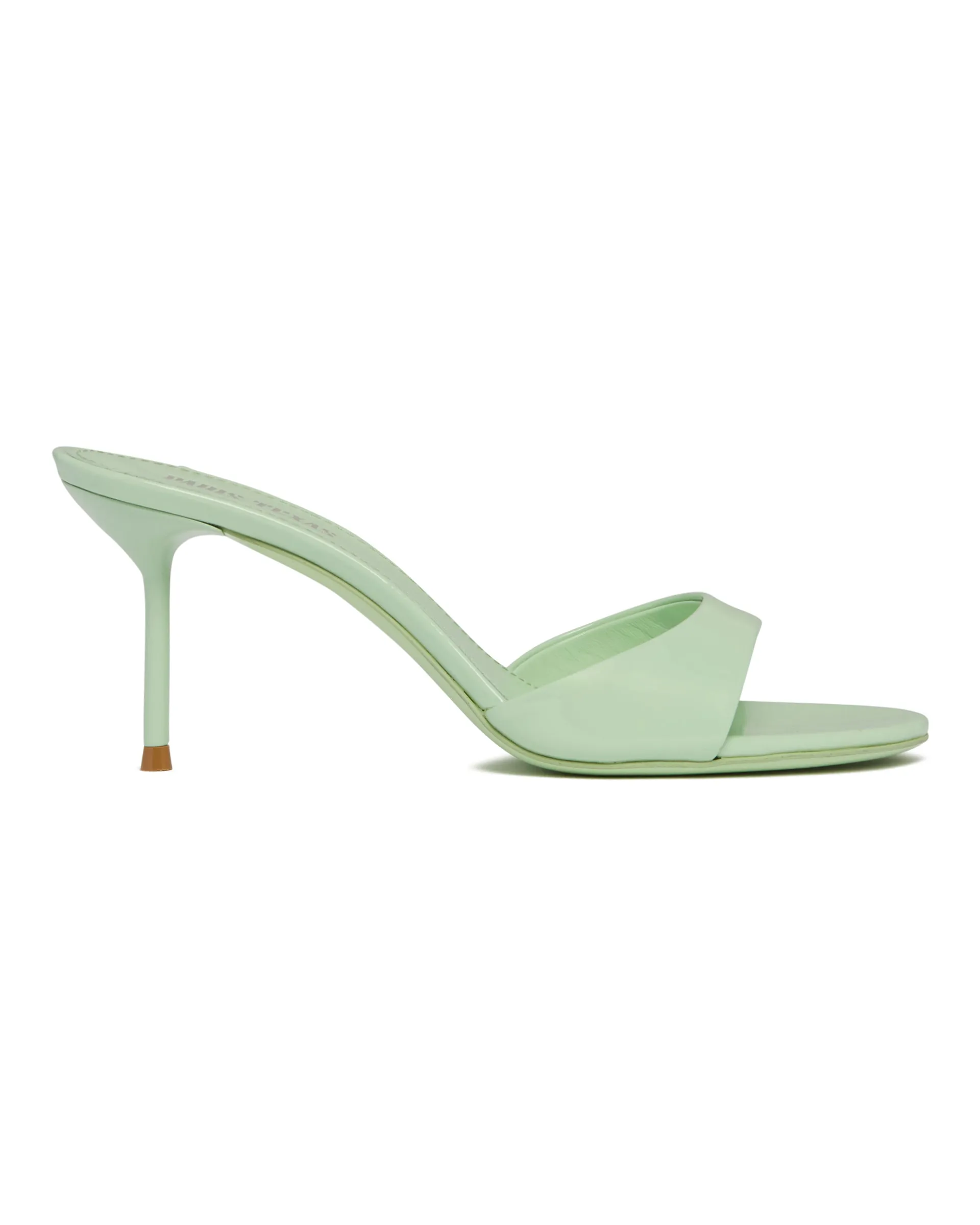 Mules Lidia 70 Open Toe Verde Acqua