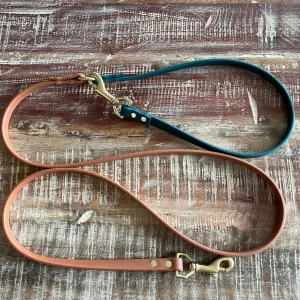Multi-Way Waterproof Leash: Mocha   Forest   Brass