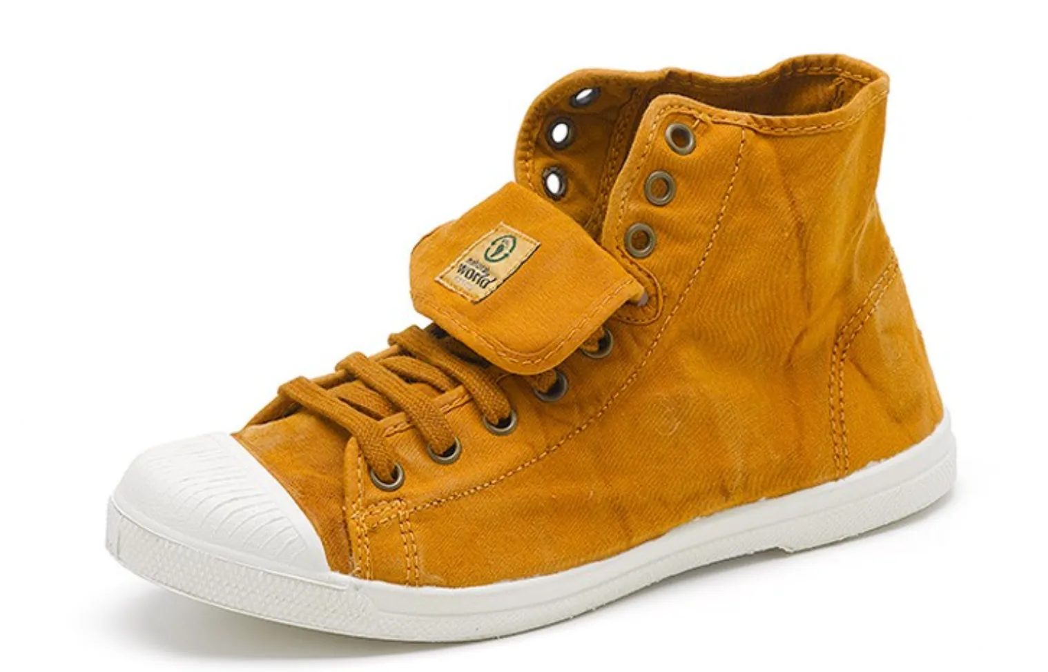 Natural World vegan friendly boots in mustard