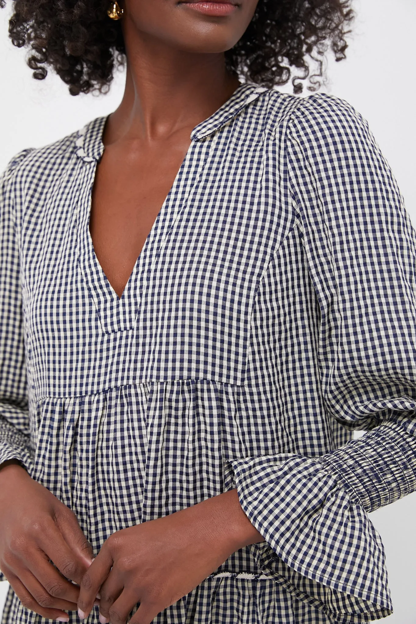 Navy Gingham Kenzo Dress
