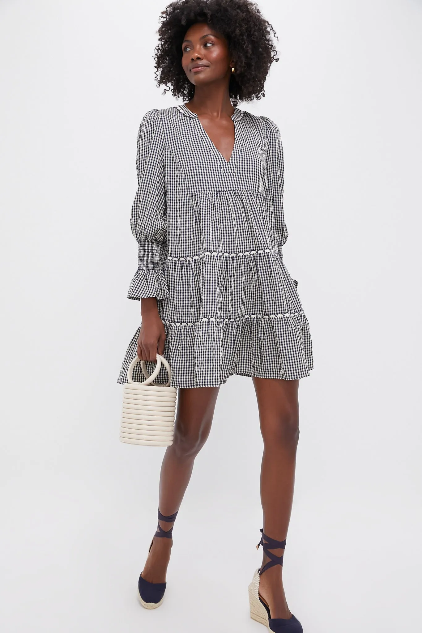 Navy Gingham Kenzo Dress