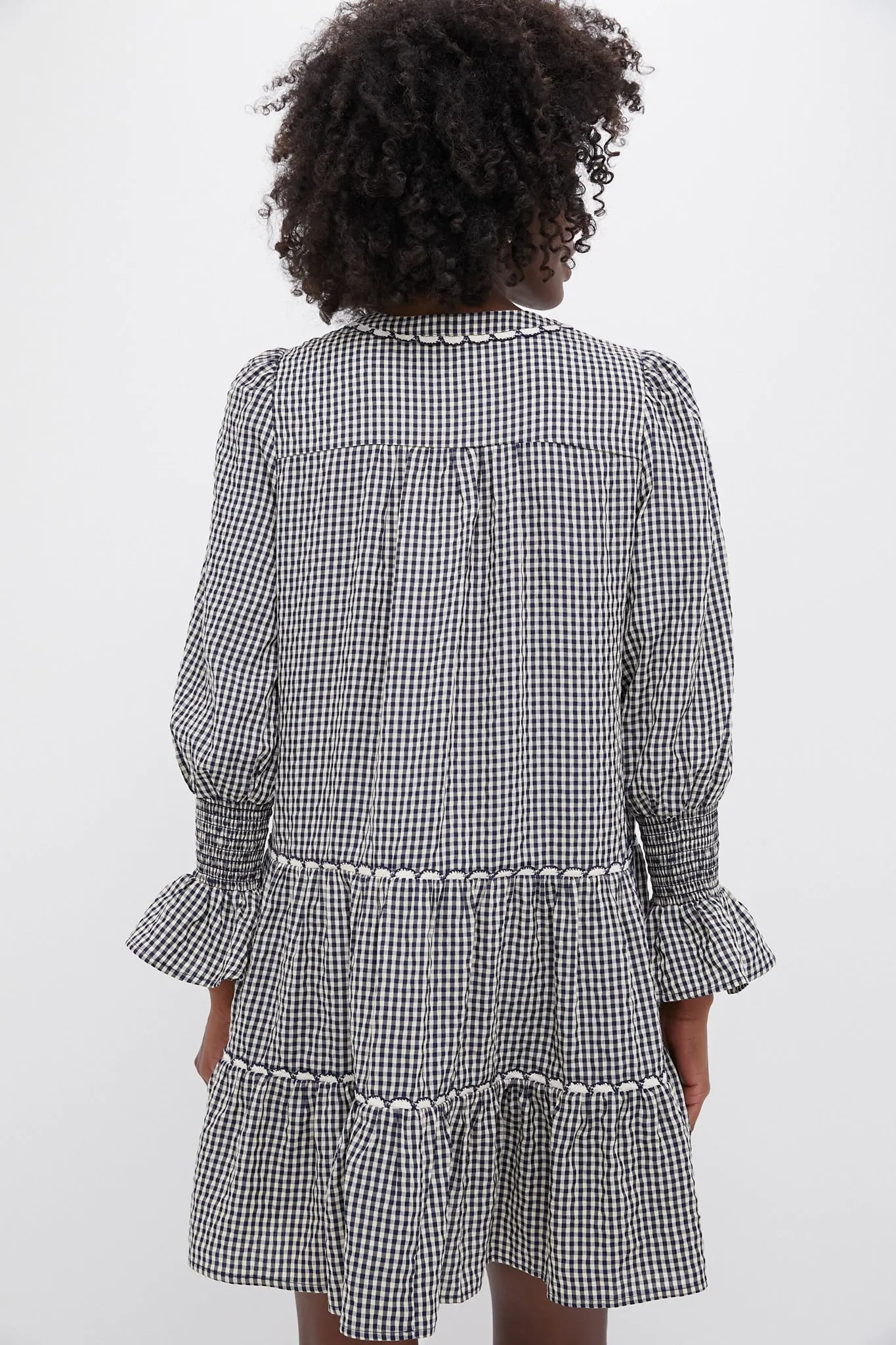 Navy Gingham Kenzo Dress