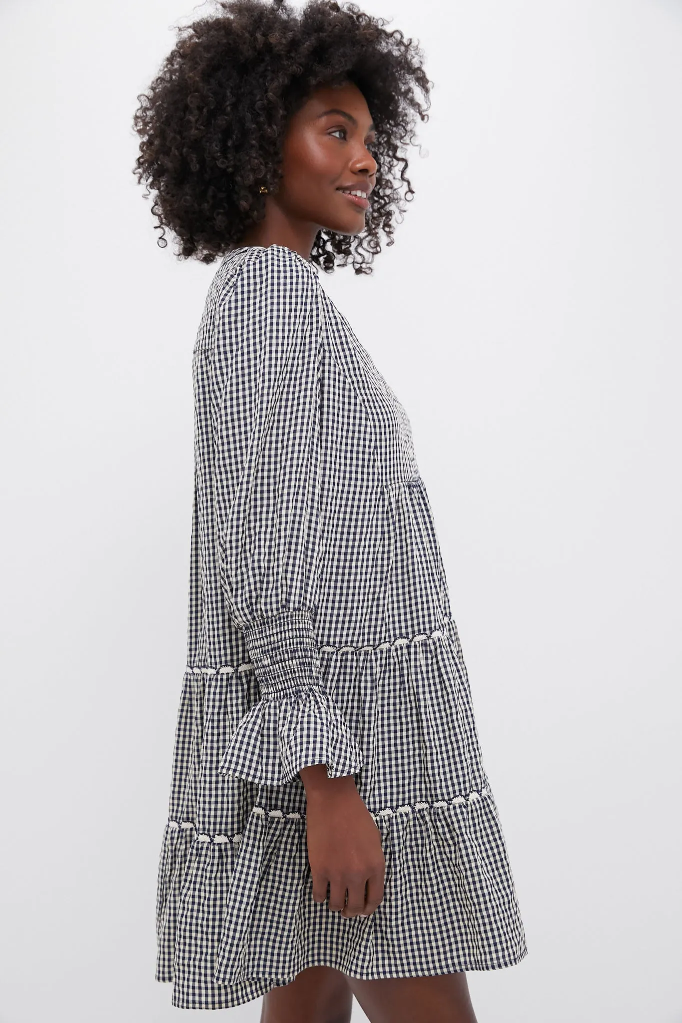 Navy Gingham Kenzo Dress