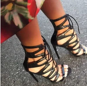 New Cut-out Leather Heels