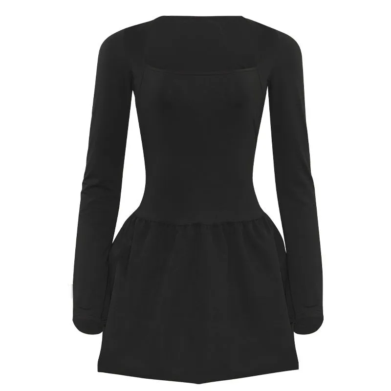 New Women's Clothing for Autumn! Solid Color Temperament Bud Skirt Strapless Long-Sleeved Slim-Fitting Dress. C-241023-5