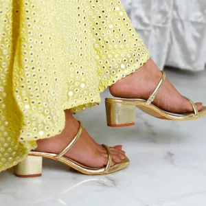 No Hassle Heels For Women – Gold Color