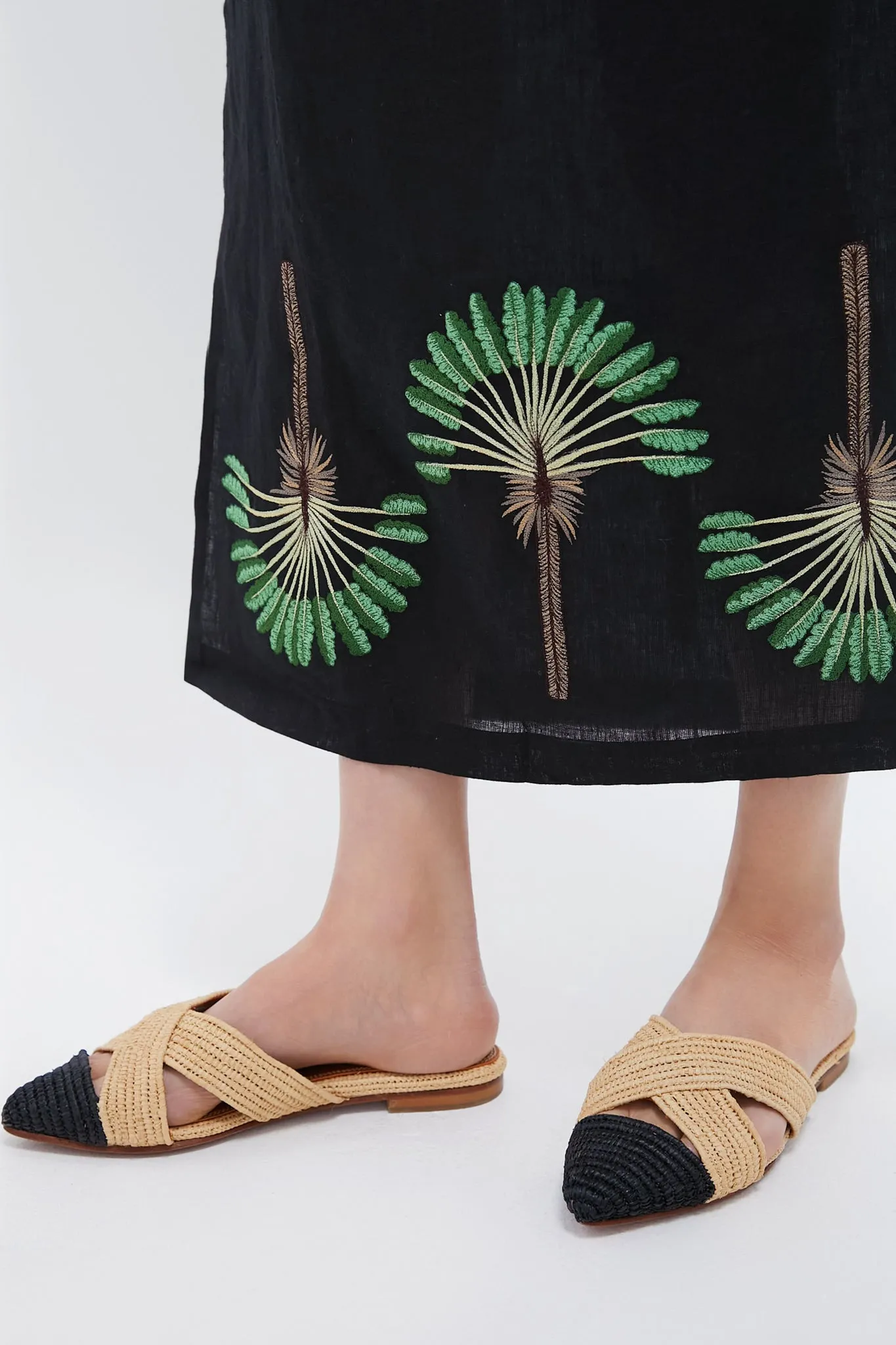 Nude and Black Azoulay Flats