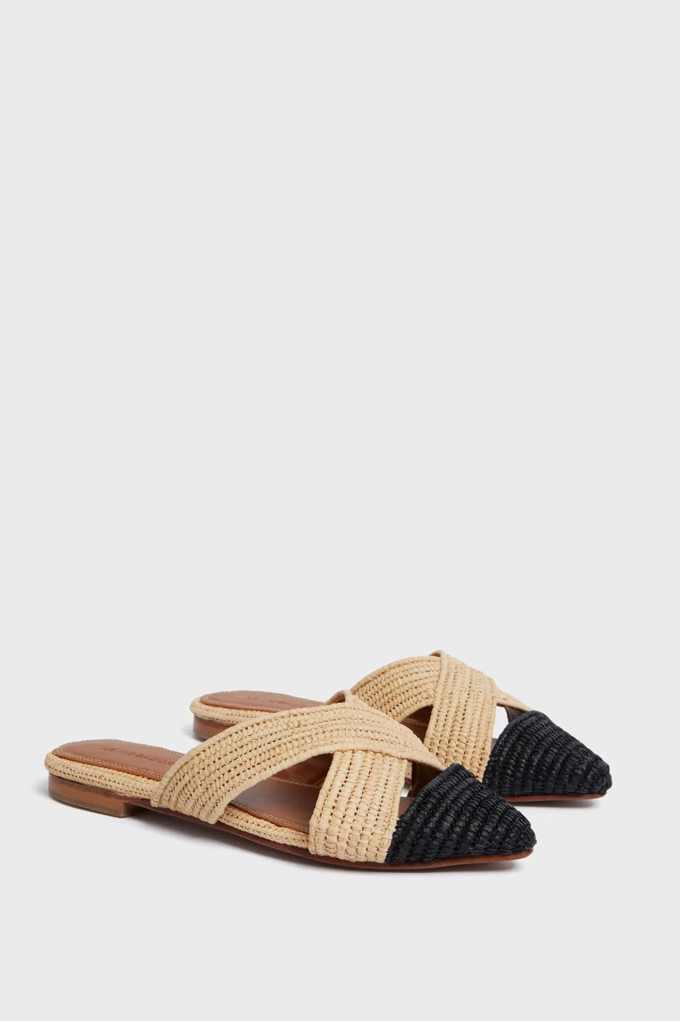 Nude and Black Azoulay Flats