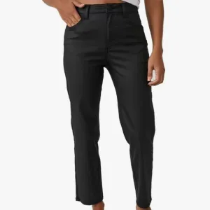 NWT We The Free Pacifica High Rise Slim Straight Leg Black Coated Jeans