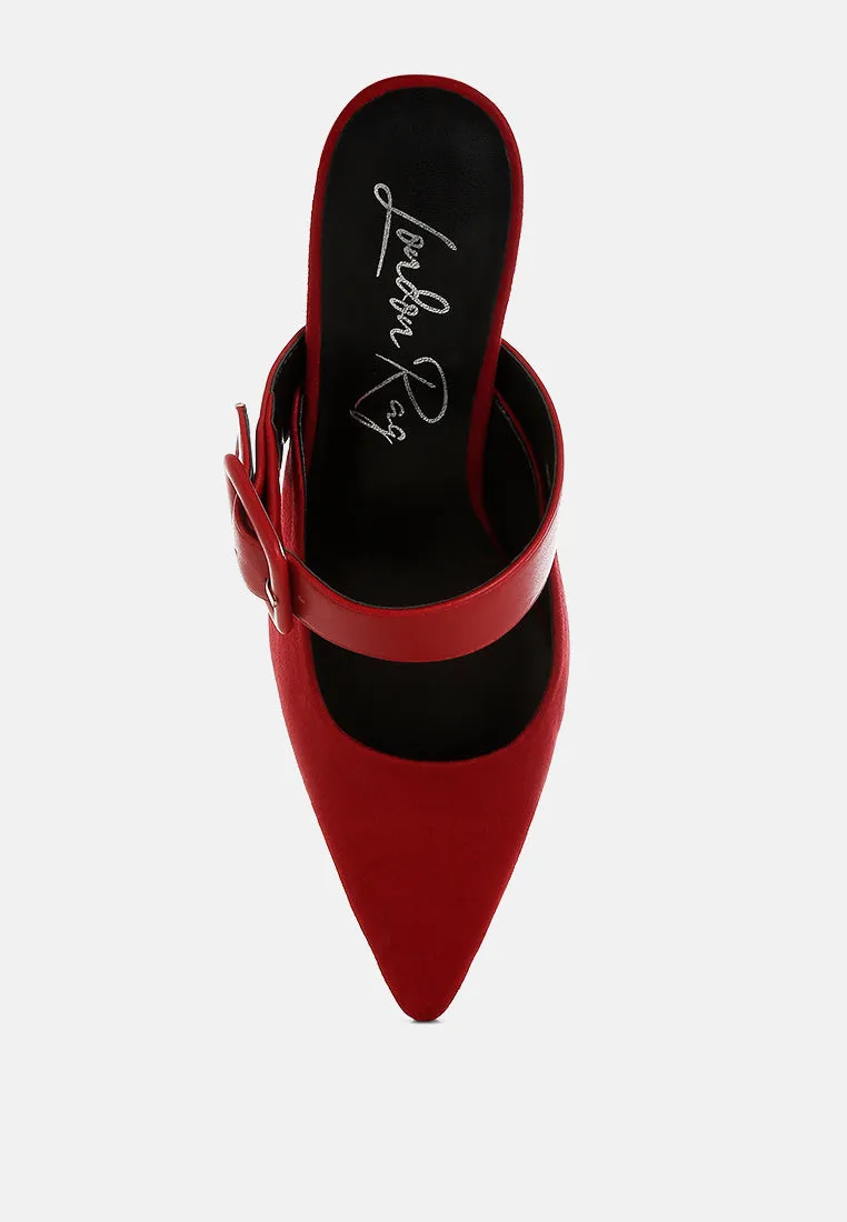 Onagra Microfiber Pointy Slip-On Mules