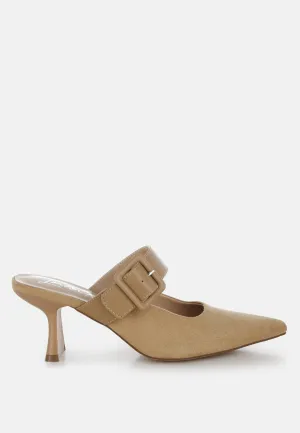 Onagra Microfiber Pointy Slip-On Mules
