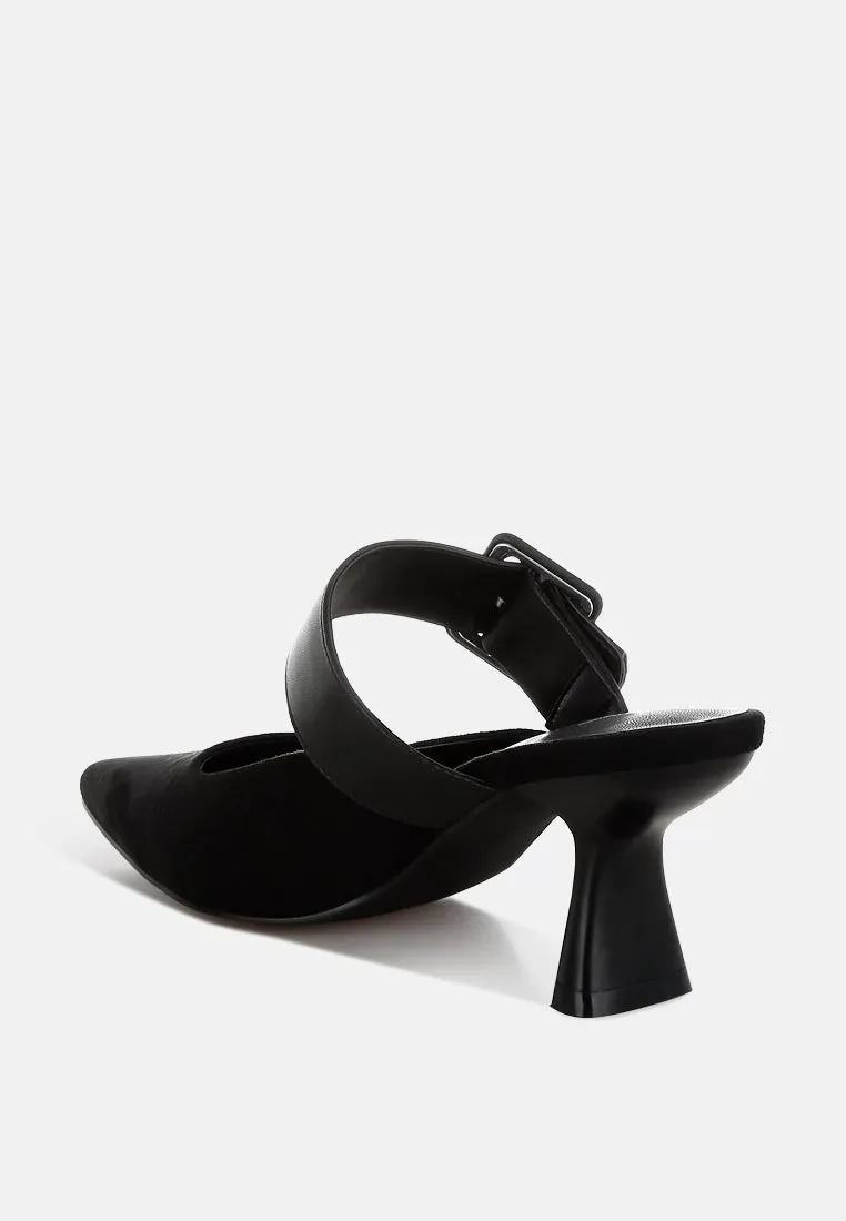 Onagra Microfiber Pointy Slip-On Mules