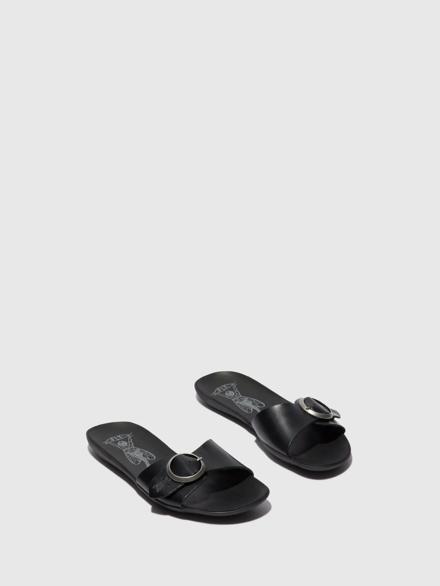 Open Toe Mules MOLY759FLY BRIDLE  BLACK
