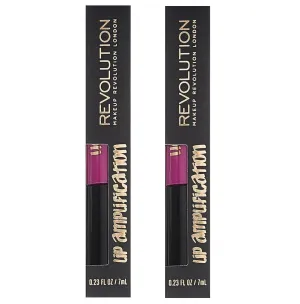 Pack of 2 Makeup Revolution Beauty Lip Amplification, High Voltage