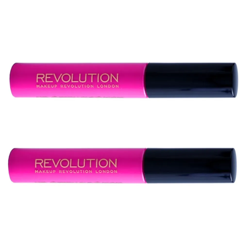 Pack of 2 Makeup Revolution Beauty Lip Amplification, High Voltage