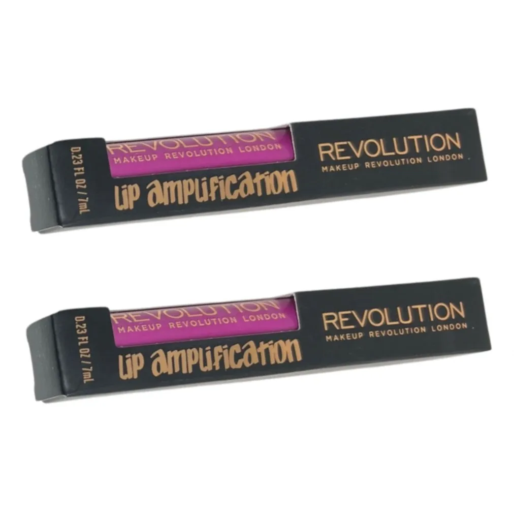 Pack of 2 Makeup Revolution Beauty Lip Amplification, High Voltage