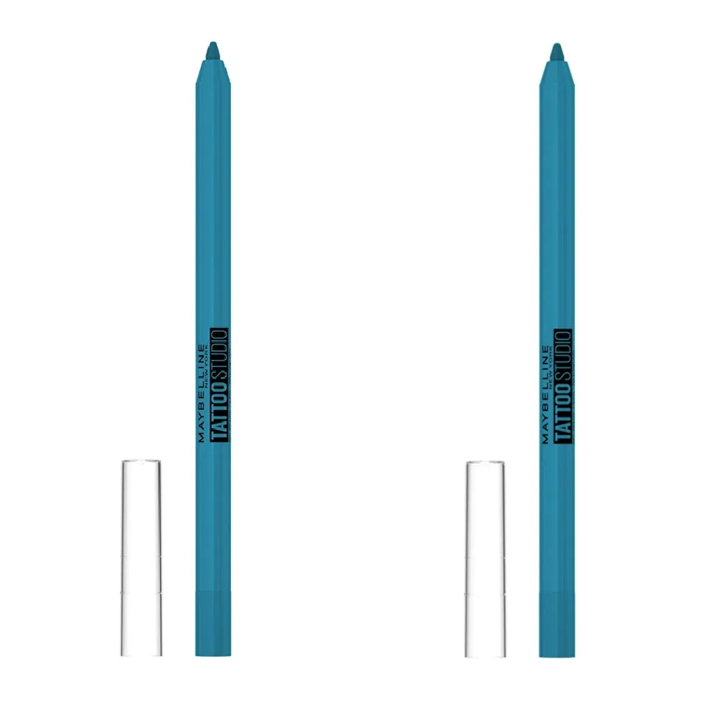 Pack of 2 Maybelline New York Tattoo Studio Waterproof Liner Sharpenable Gel Pencil Liner, Arctic Skies 806