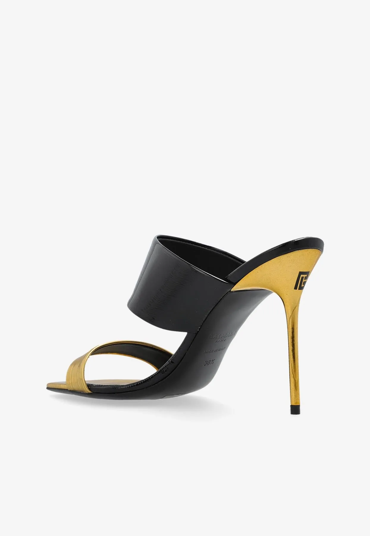 PB 95 Striped Leather Mules