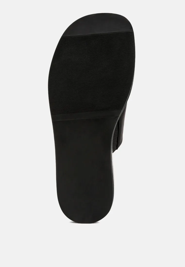 Peep Toe Flatform Sliders